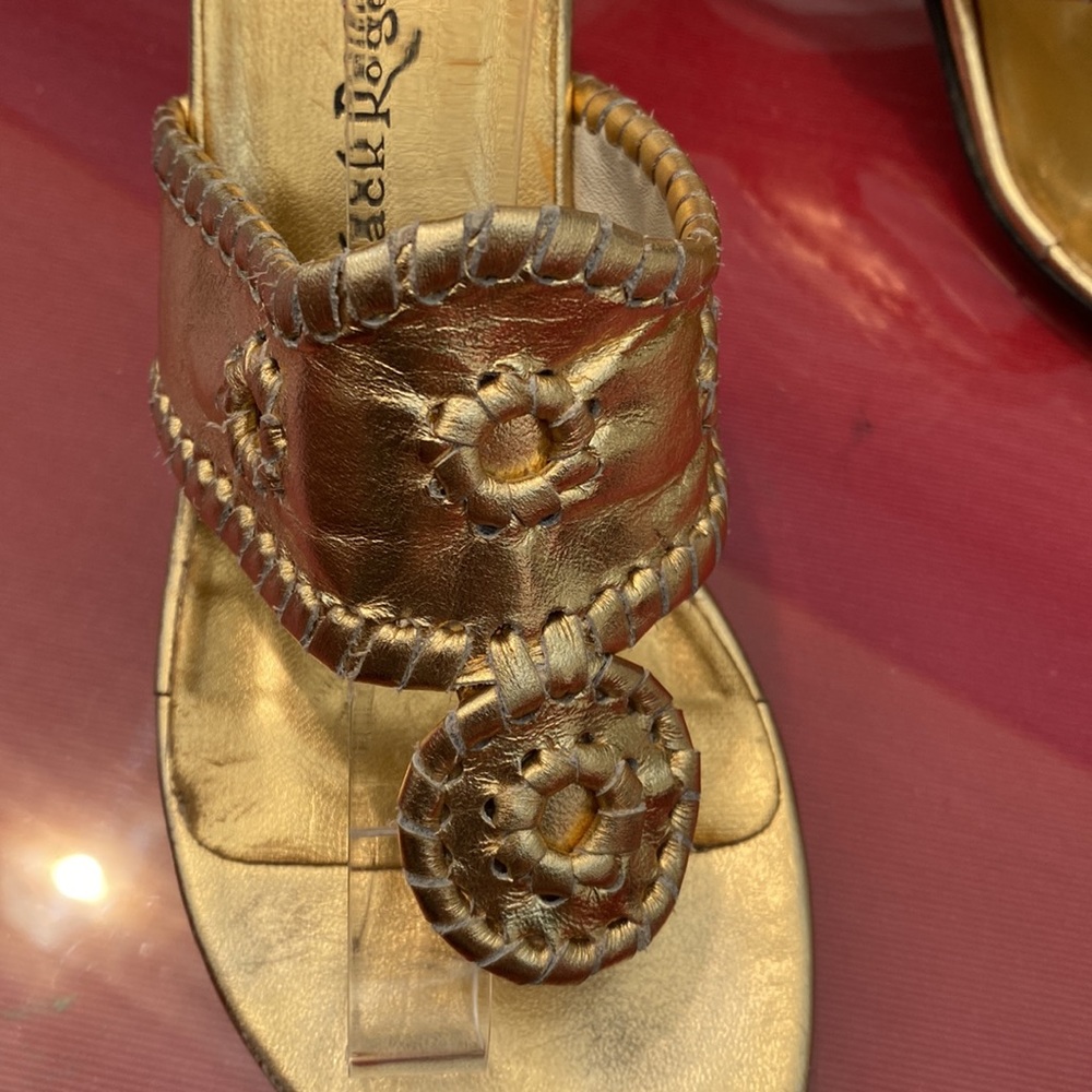 Jack Rodger beautiful gold sandals size 6 - Picture 5 of 8